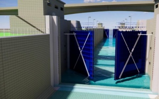 汉江雅口航运枢纽工程雅口船闸Revit模型下载(LOD350)