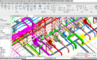 LOD350级别西安某机场地下复杂车库中心BIM模型