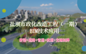 某市政化改造项目中BIM应用,包含桥梁+道路+管道+改道+交通标牌等revit模型