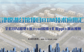天津悦湖公馆项目BIM技术应用含全套文件共包含BIM模型+族+汇报PPT+CAD图纸+演示视频等