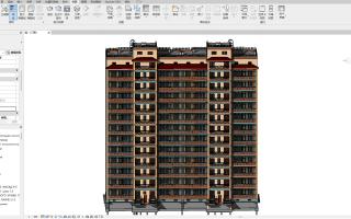 高层精装住宅公寓楼的BIM成品模型下载,一共有12层,制作精良