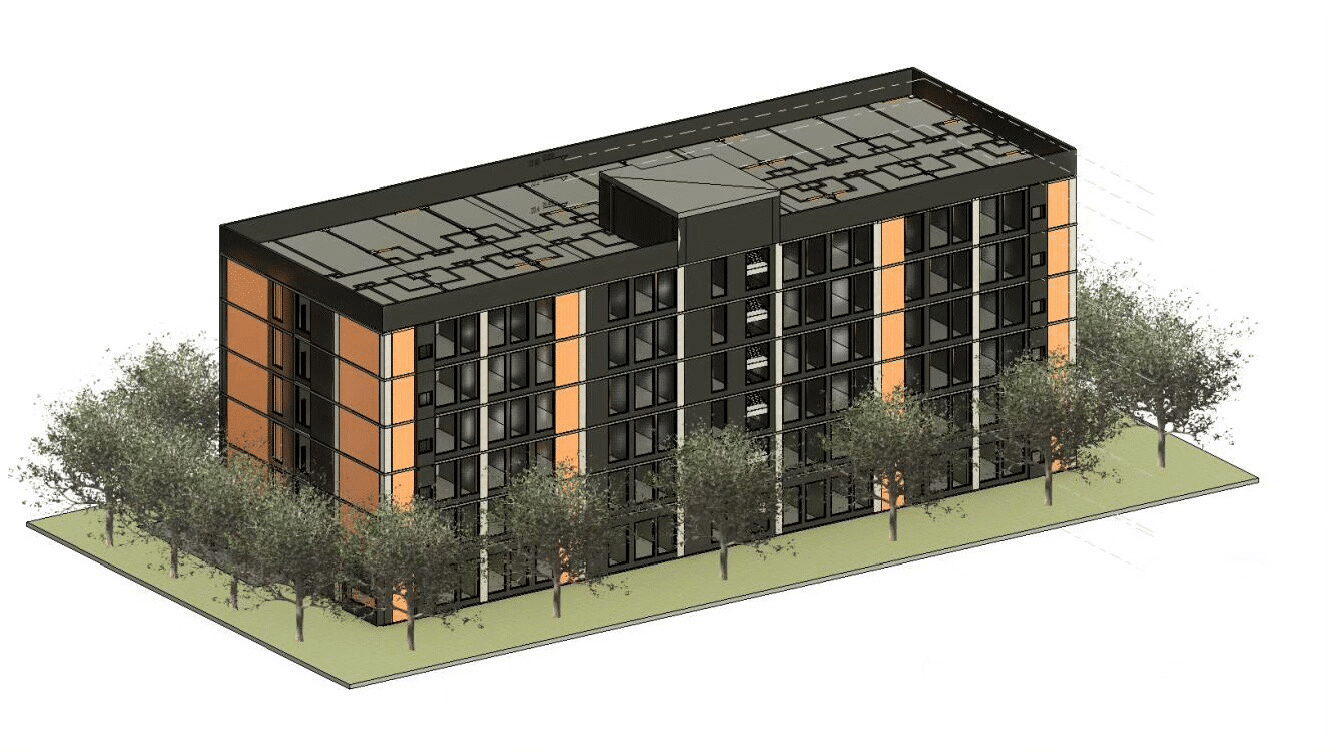 【含CAD图纸】6层办公楼BIM成品模型,包含建筑+结构,提供Revit建模CAD图纸下载