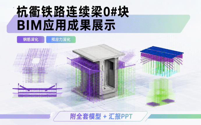【含全套BIM模型】 杭衢铁路连续梁0#块BIM应用成果|钢筋与预应力深化施工实战资料