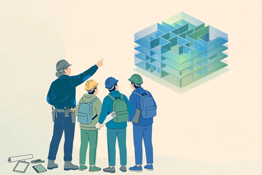 BIM技能竞赛人才培养:获奖工程师团队协作与技术传帮带场景