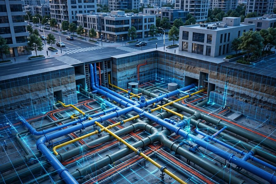 城市地下管网BIM三维模型透视可视化