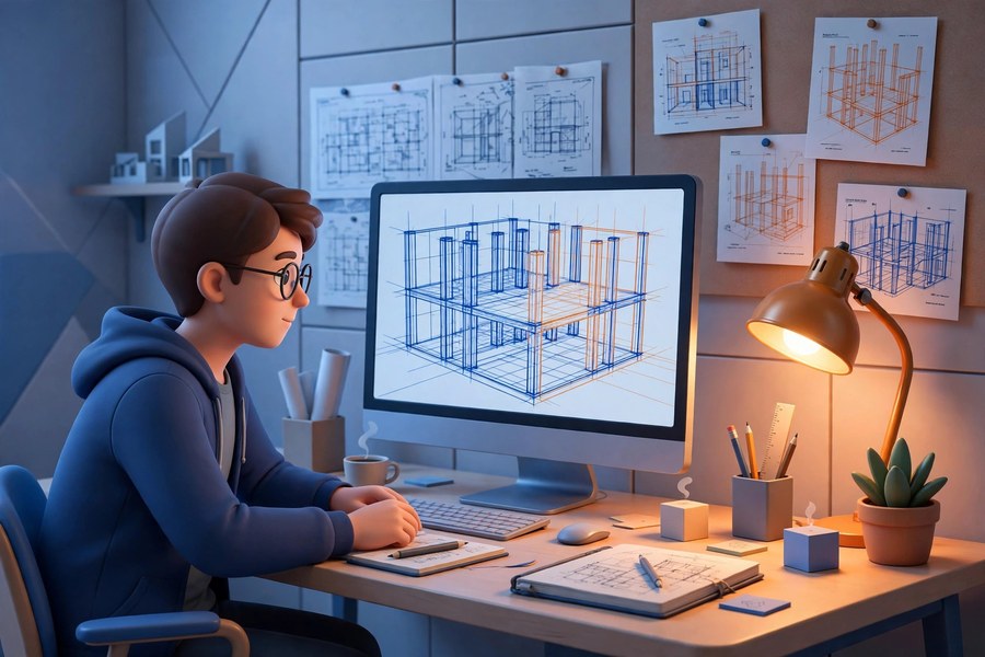 零基础学BIM:电脑前练习Revit建模