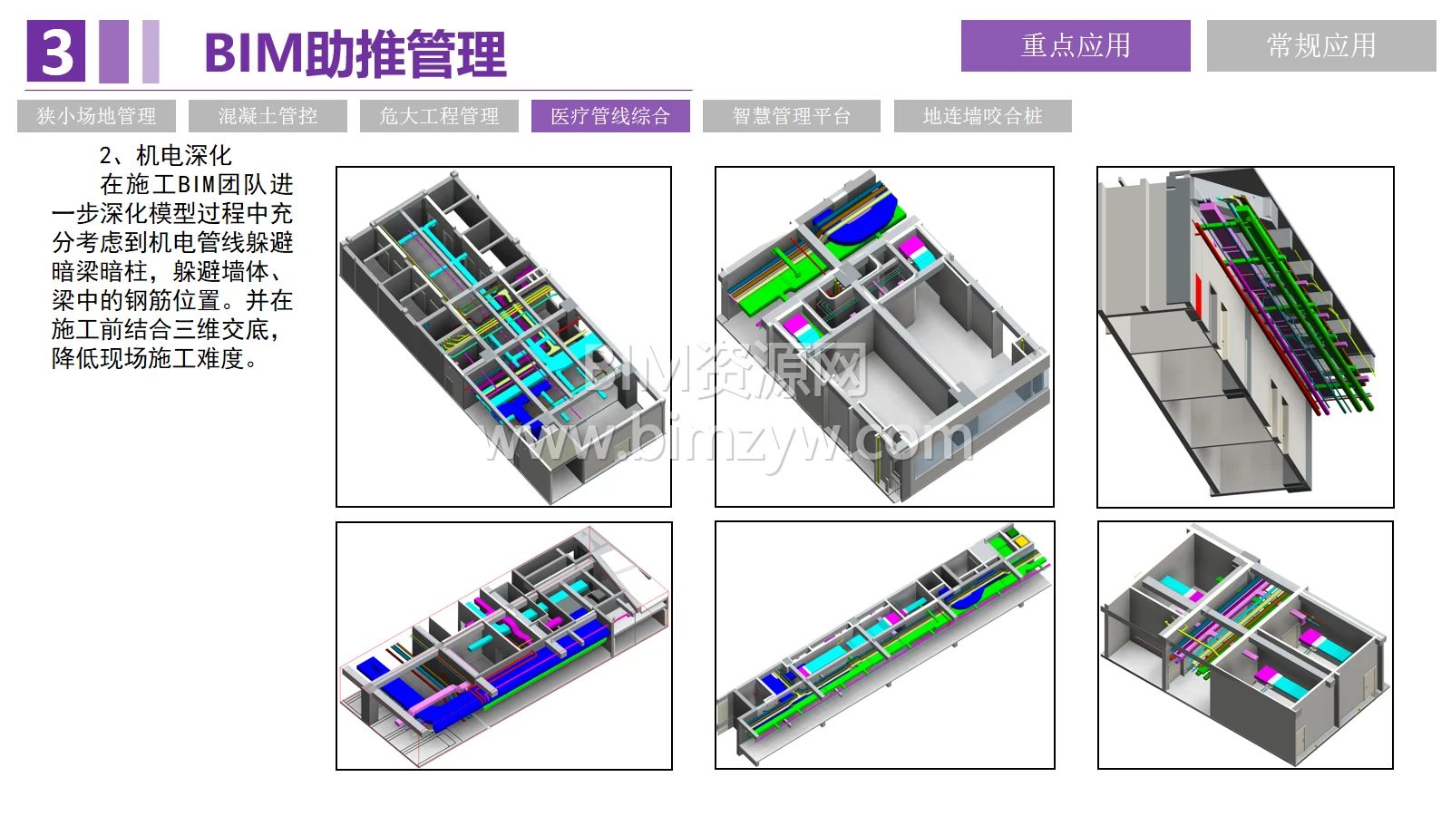 深圳中医肛肠医院BIM医疗管线综合与机电深化模型