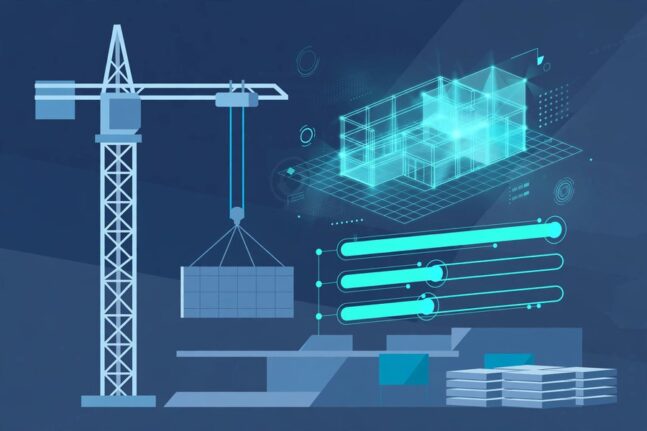 装配式建筑塔吊吊装预制构件BIM模拟示意图